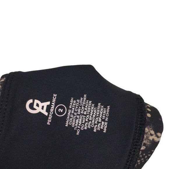 Good American Black Tan Snake Print Stretch Zip Up Sports Bra Medium 2 - Picture 6 of 6